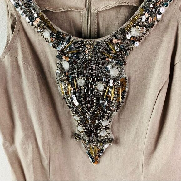 Boston Proper Embellished Sleeveless Dress - Picture 2 of 4